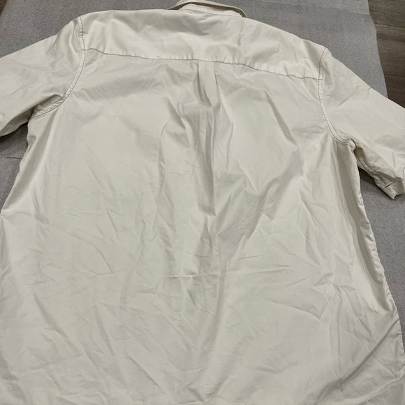 [2XL]Club Monaco Standard Fit 1/4 Zip Cotton Blend S/S Popover Shirt - Picture 10 of 12